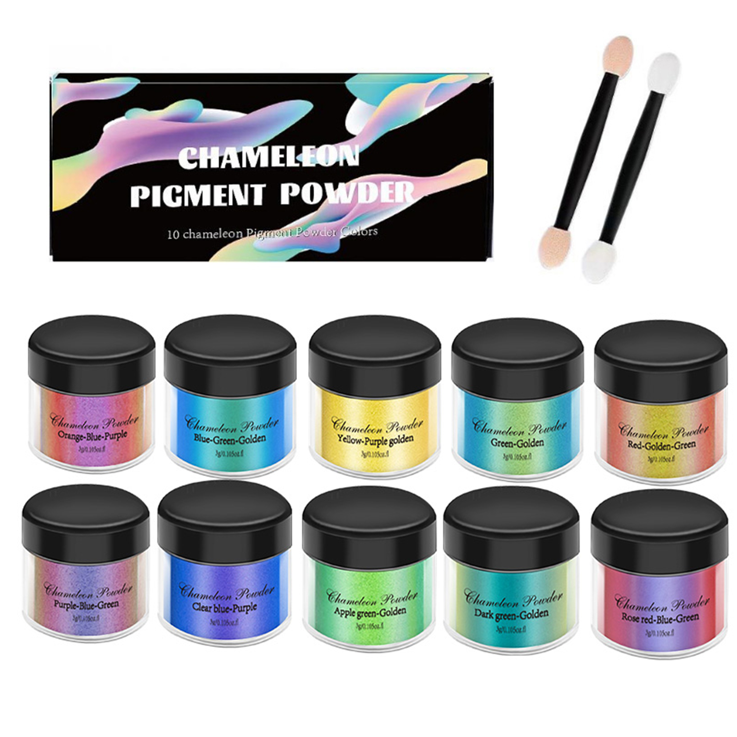 Resin Jewelry Kit - 10/20pcs Mirror Chameleons Pigment Set Pearl