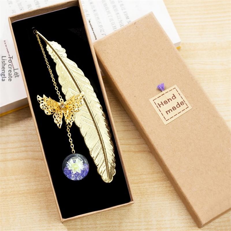 Dried Flower Bulk - 1PC Metal Bookmark Creative Immortal Dried