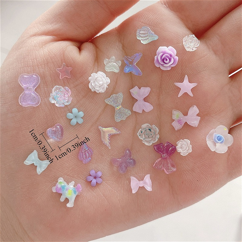 Resin Glitter Pack - 50pcs/pack Luminous Light Resin Blueberry Cheese