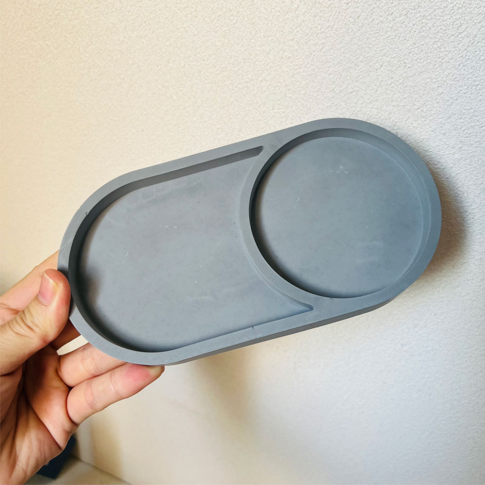 Serving Tray Mold - Oval Storage Tray Concrete Mold Trinkets