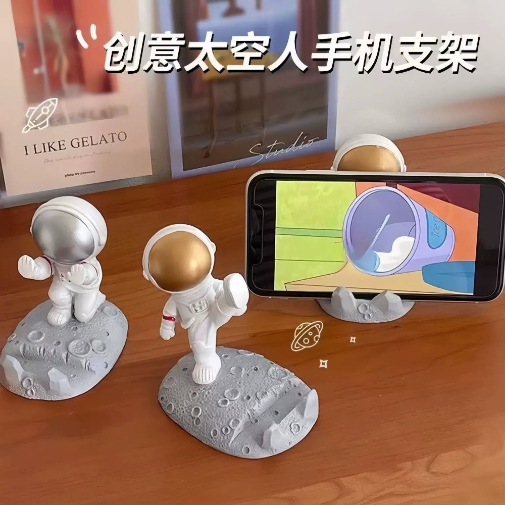 Resin Crafts - Unique Astronaut Phone Stand Spaceman Action