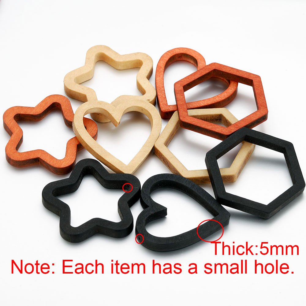 10pcs Wood Heart Square Silico - Resin Crafts Diy reseña y precio