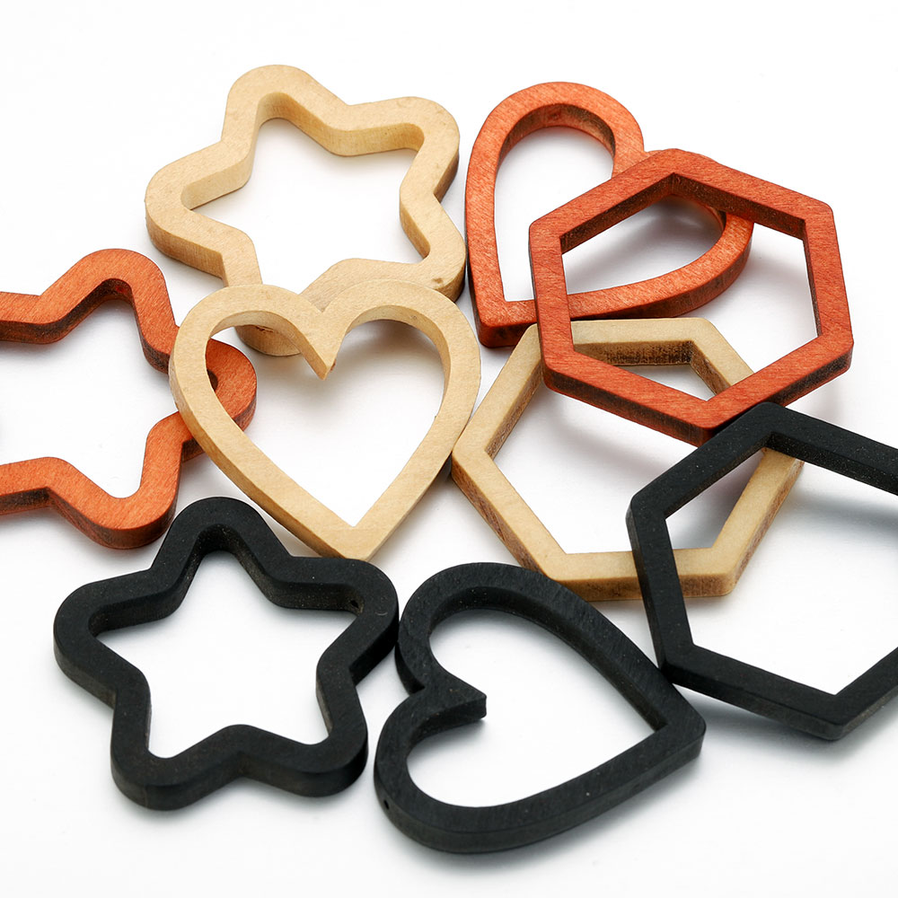 10pcs Wood Heart Square Silico - Resin Crafts Diy reseña y precio