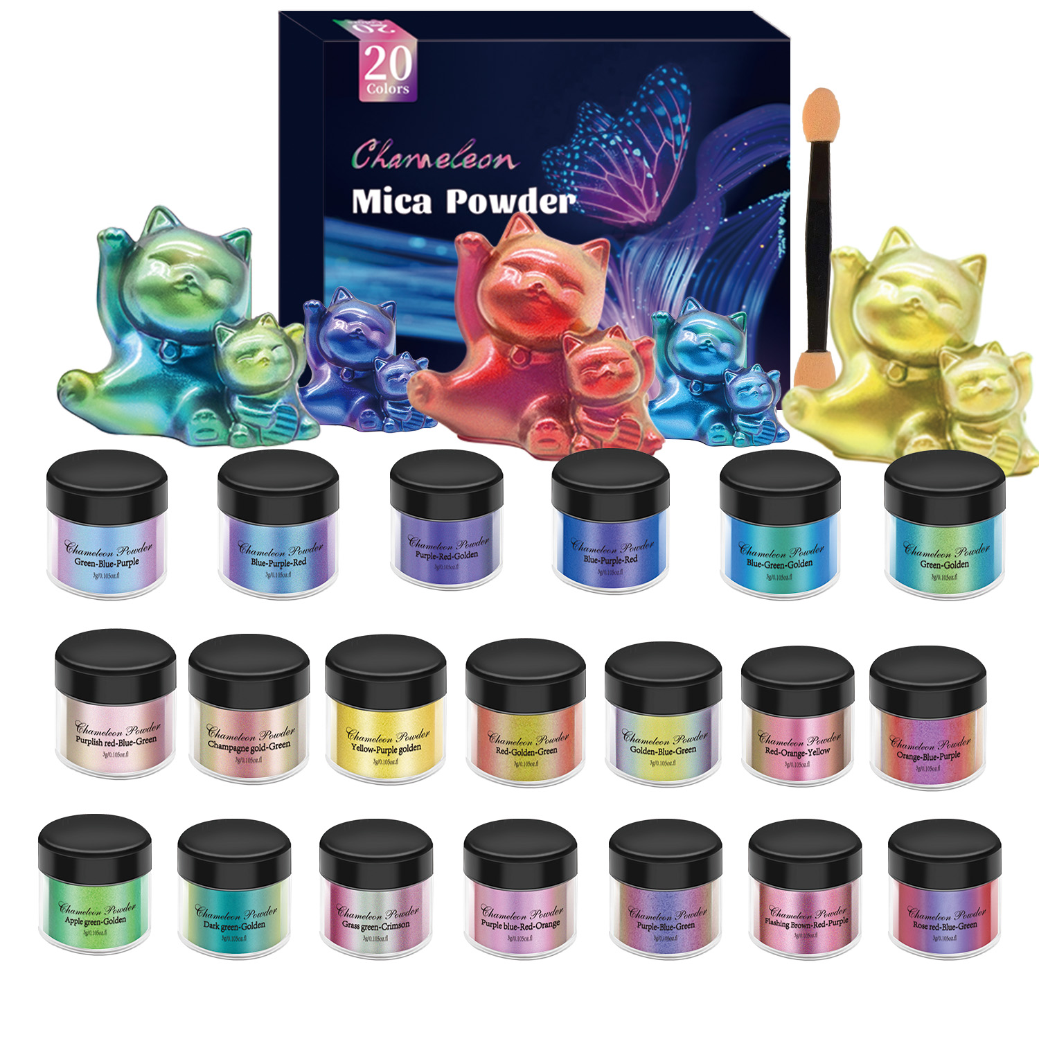 10/20pcs Mirror Chameleons Pig - Resin Jewelry Kit reseña y precio