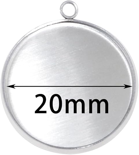 20 Pieces Stainless Steel Roun - Resin Crafts Diy reseña y precio