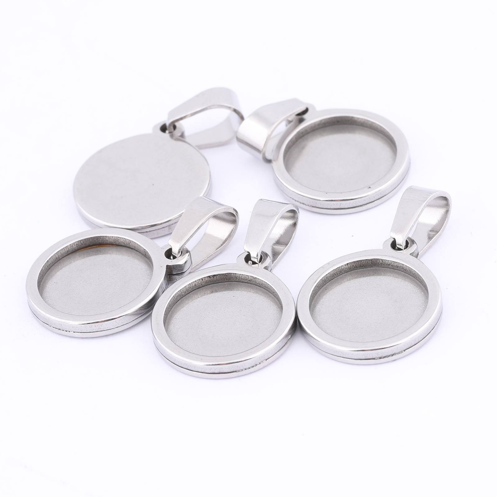 10pcs Gold Plated Black 12mm R - Bezels Set Pendant reseña y precio