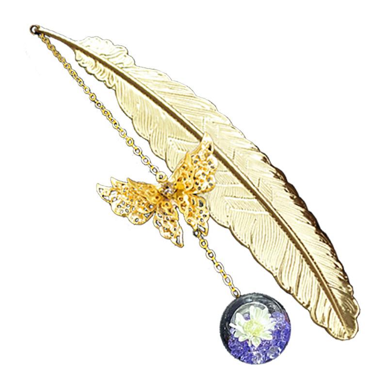 1PC Metal Bookmark Creative Im - Dried Flower Bulk reseña y precio
