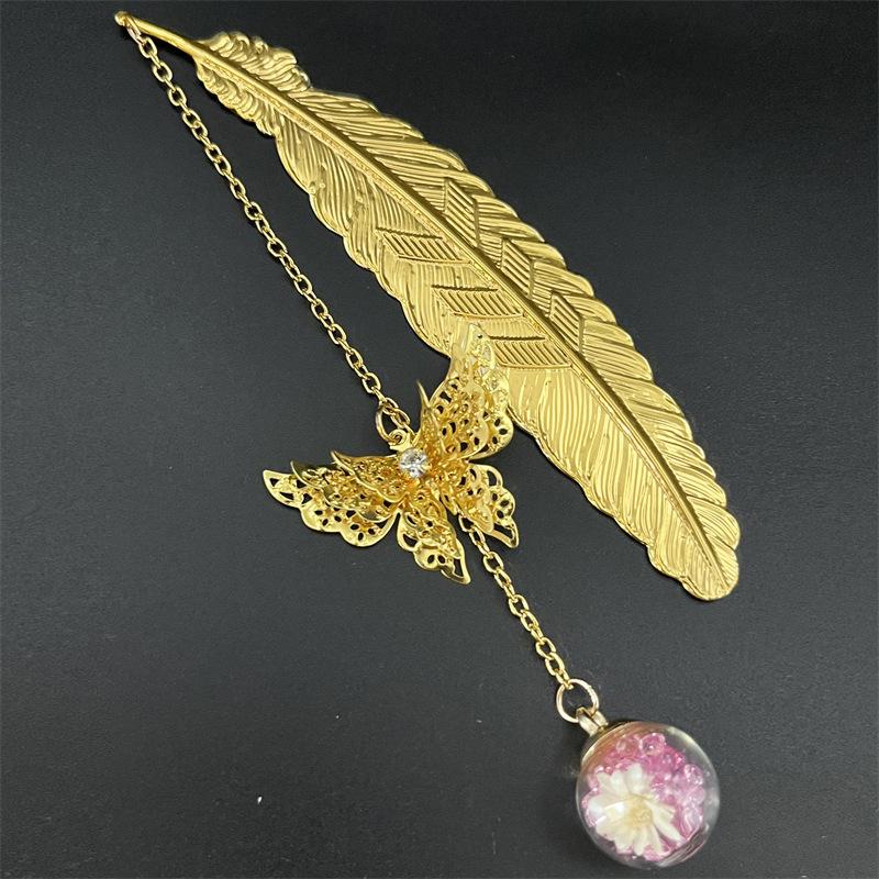 1PC Metal Bookmark Creative Im - Dried Flower Bulk reseña y precio
