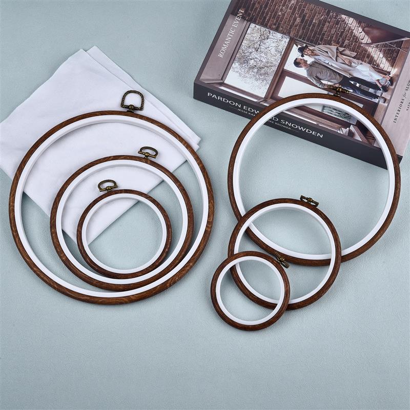 Round Oval Wooden Color Embroi - Wood Ring Blank reseña y precio