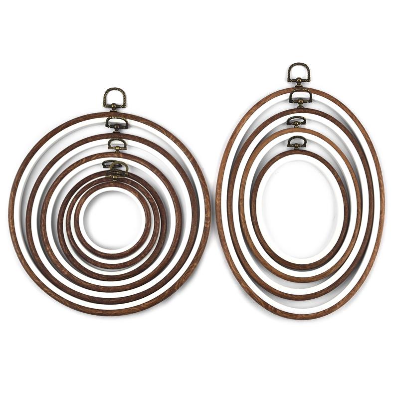 Round Oval Wooden Color Embroi - Wood Ring Blank reseña y precio