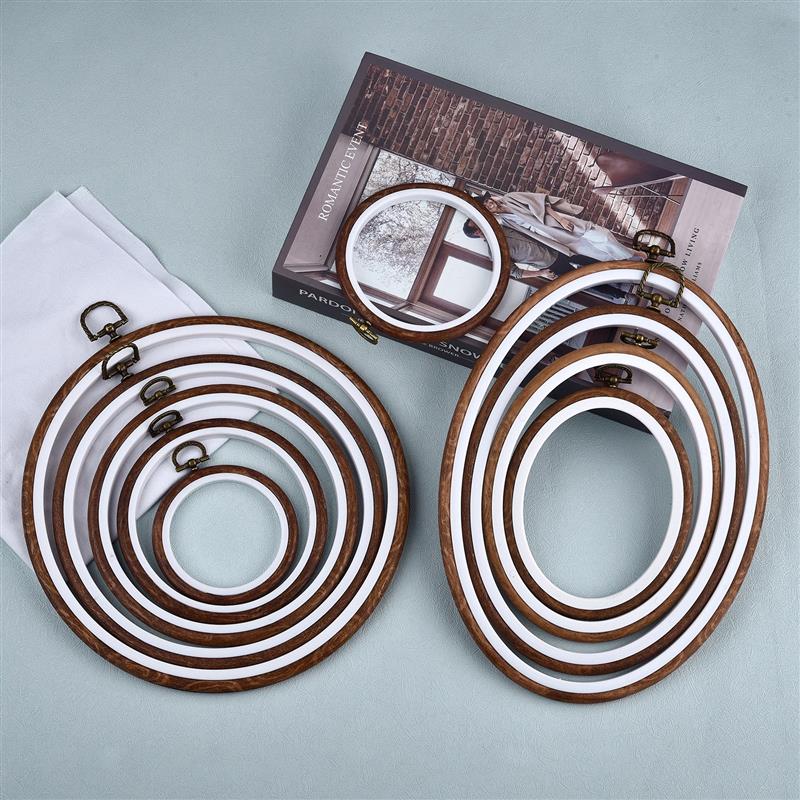 Round Oval Wooden Color Embroi - Wood Ring Blank reseña y precio