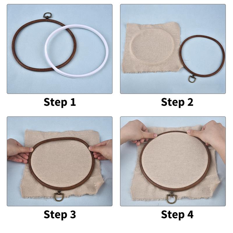 Round Oval Wooden Color Embroi - Wood Ring Blank reseña y precio