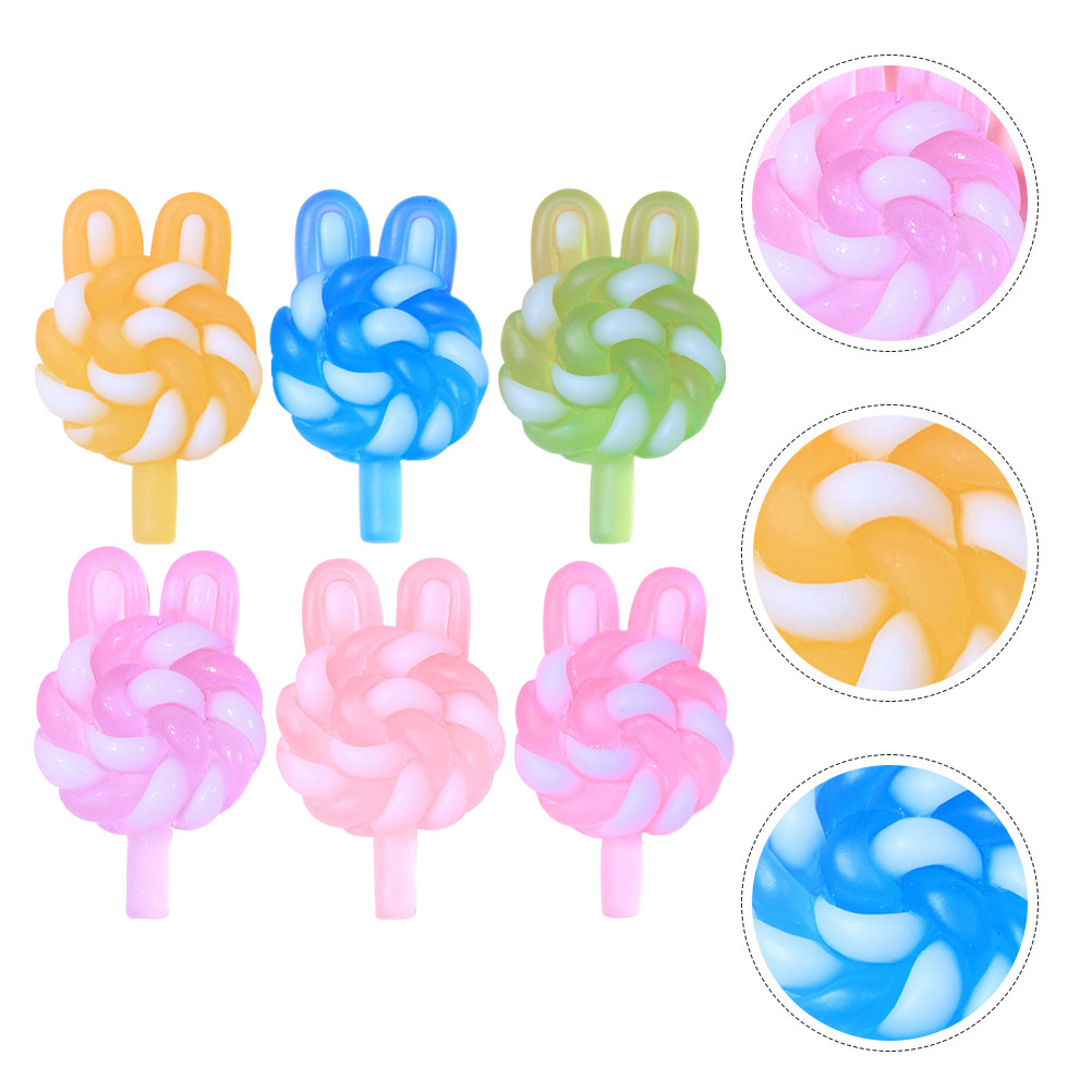 24Pcs Cute Cartoon Lollipop Ch - Resin Crafts Diy reseña y precio