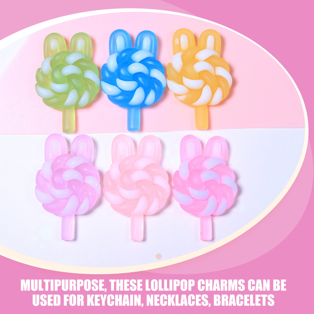 24Pcs Cute Cartoon Lollipop Ch - Resin Crafts Diy reseña y precio