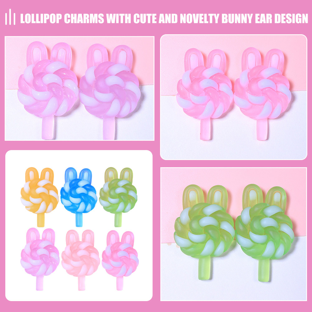 24Pcs Cute Cartoon Lollipop Ch - Resin Crafts Diy reseña y precio