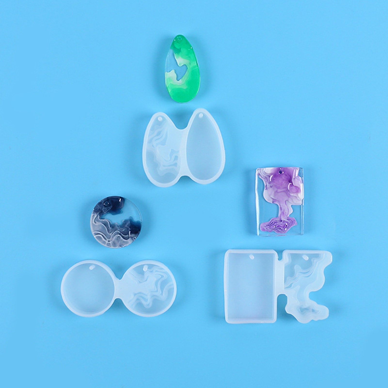 3pcs DIY Crystal Mold Set Roun - Geode Mold Silicone reseña y precio
