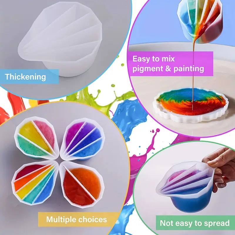 Split Cup For Paint Pouring,Re - Mixing Cup Silicone reseña y precio
