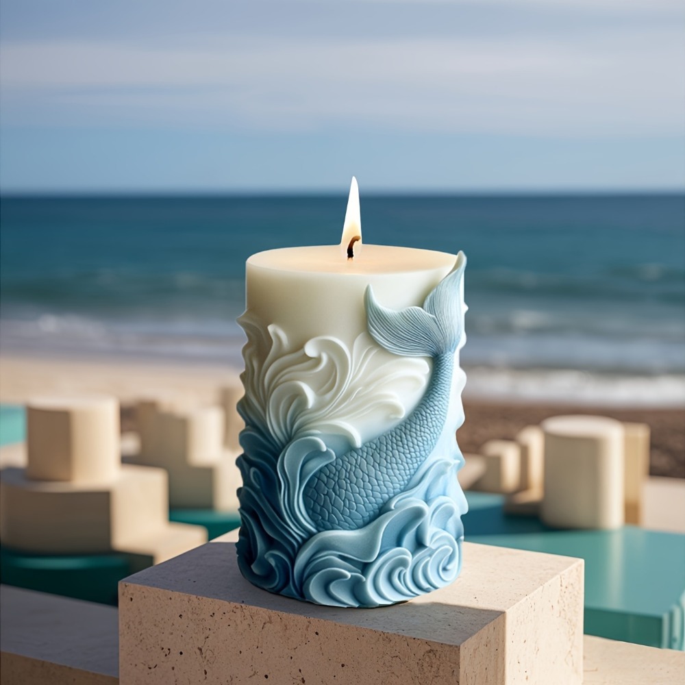 Ocean Theme Silicone Candle Mo - Resin Ocean Wave Mold reseña y precio