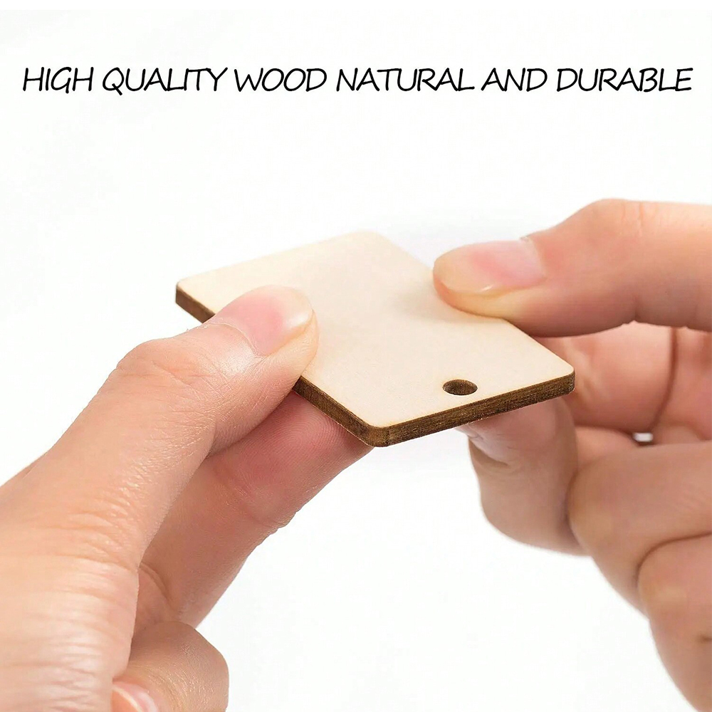 60pcs Blank Wooden Key Chains  - Wood Ring Blank reseña y precio