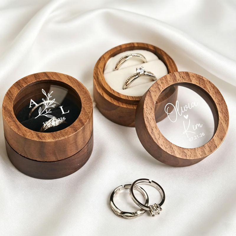 Personalized Wedding Ring Box  - Wood Ring Blank reseña y precio