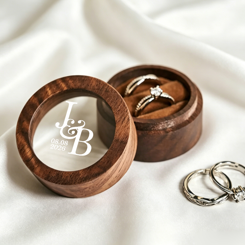 Personalized Wedding Ring Box  - Wood Ring Blank reseña y precio
