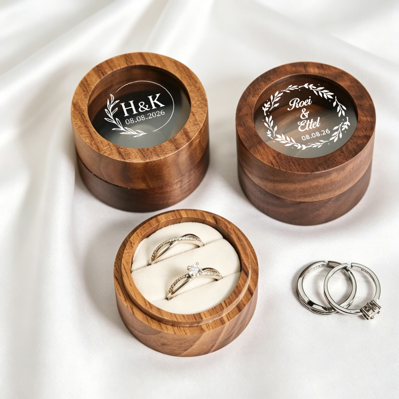 Personalized Wedding Ring Box  - Wood Ring Blank reseña y precio