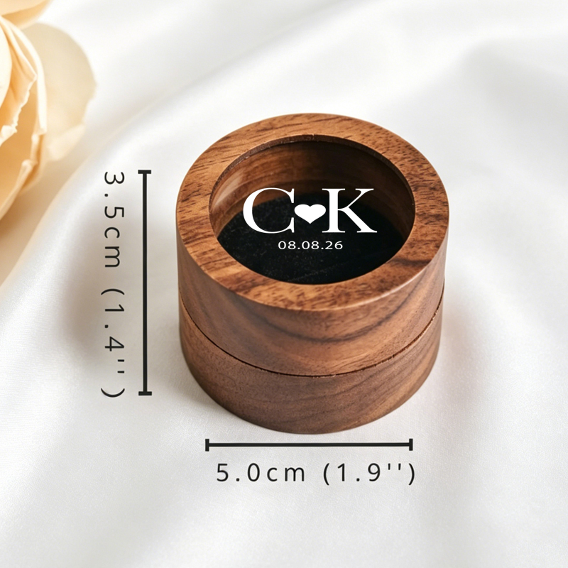 Personalized Wedding Ring Box  - Wood Ring Blank reseña y precio