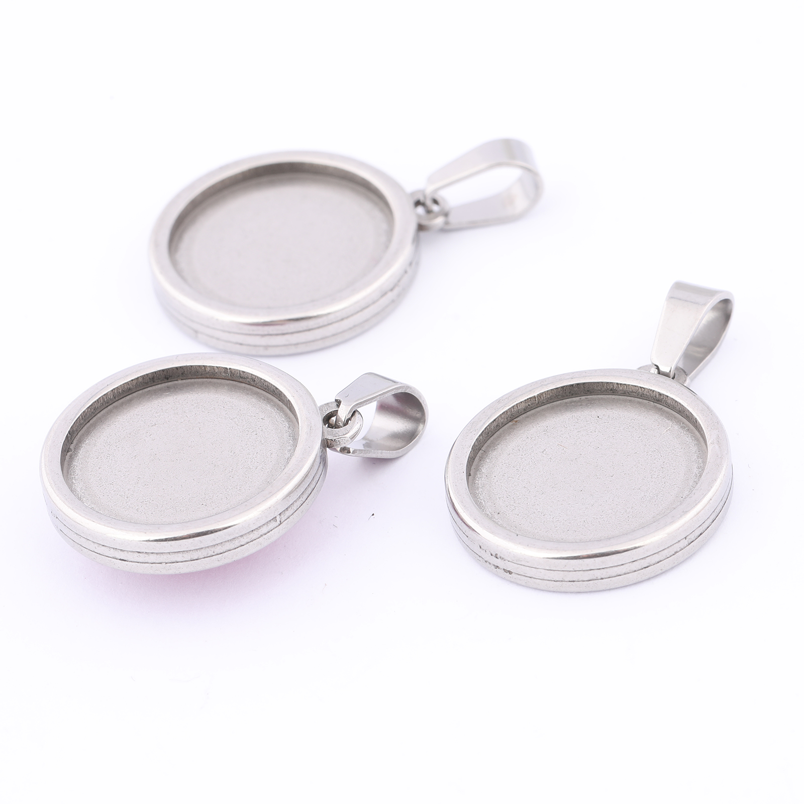 5pcs Stainless Steel Gold Plat - Bezels Set Pendant reseña y precio