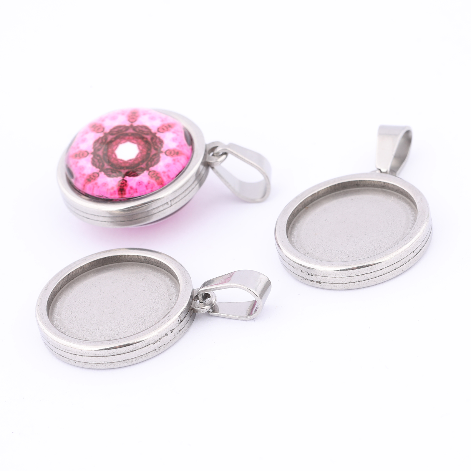 5pcs Stainless Steel Gold Plat - Bezels Set Pendant reseña y precio