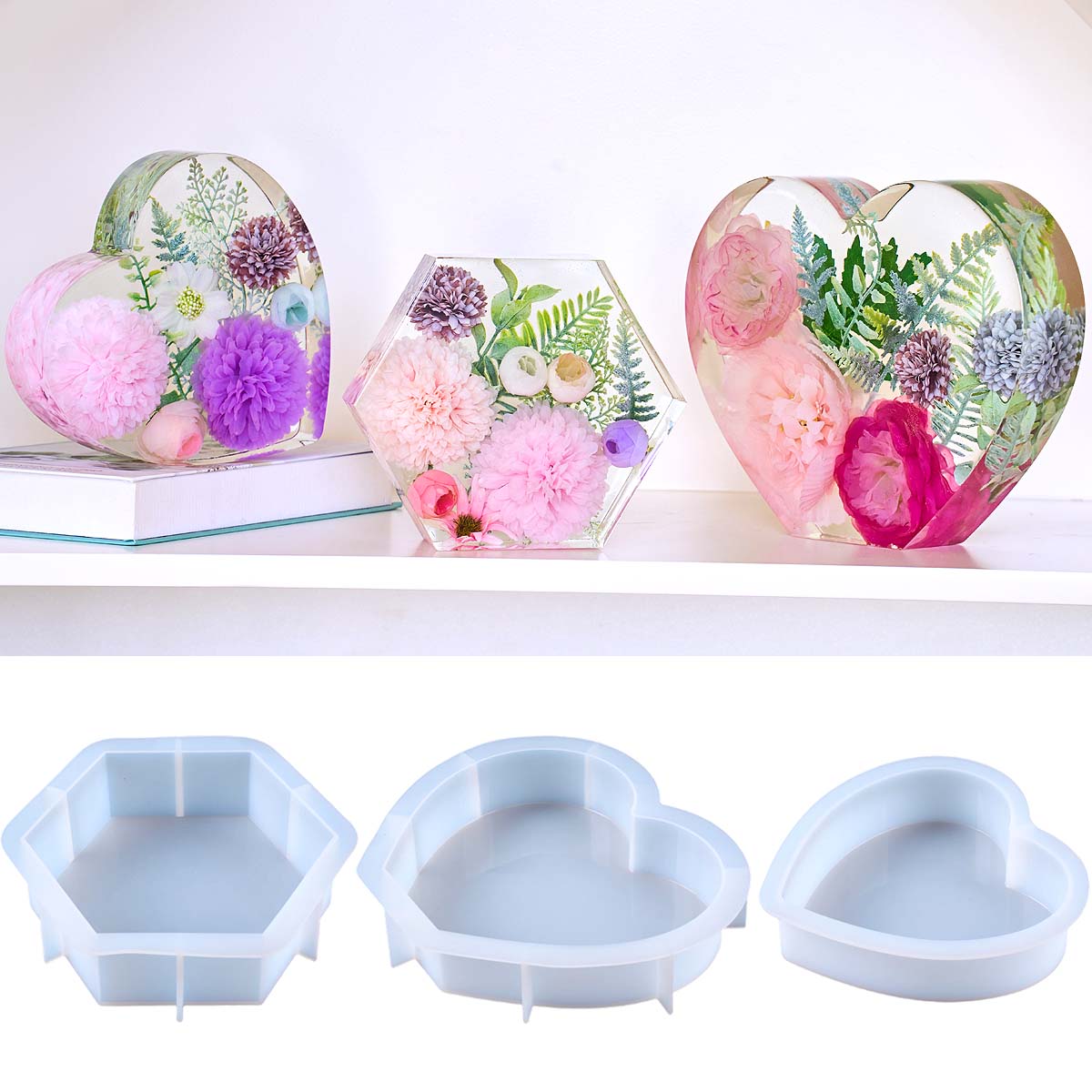 Large Love Silicone Mold DIY H - Flower Preservation Resin reseña y precio