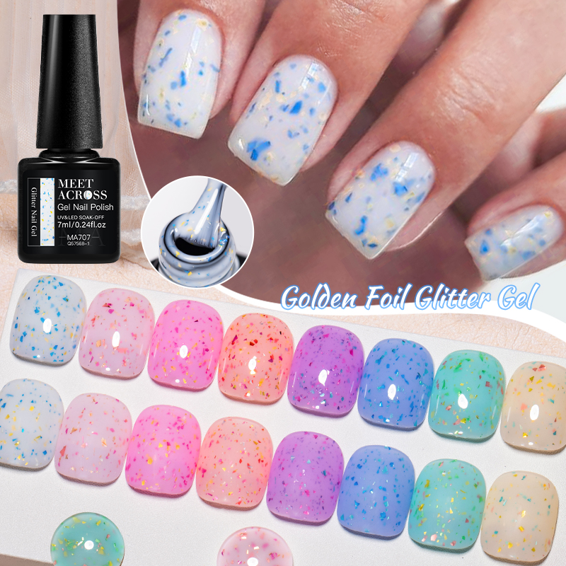 7ML MEET ACROSS Golden foil gl - Gold Foil Flakes reseña y precio