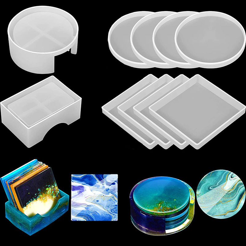 5Pcs/Set DlY Epoxy Resin Cup C - Serving Tray Mold reseña y precio