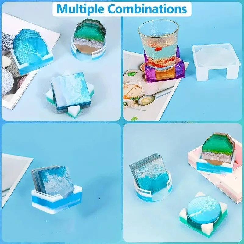 5Pcs/Set DlY Epoxy Resin Cup C - Serving Tray Mold reseña y precio