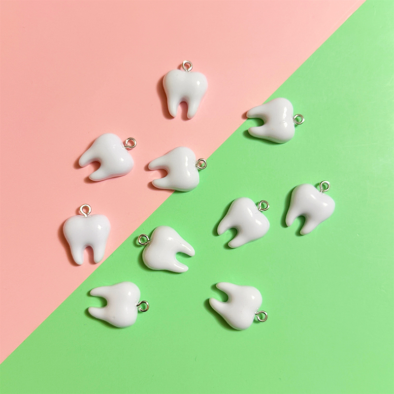 10pcs Cute White Teeth Resin P - Resin Craft Projects reseña y precio