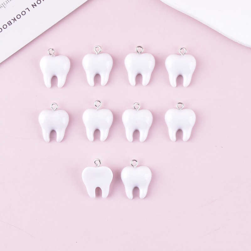10pcs Cute White Teeth Resin P - Resin Craft Projects reseña y precio