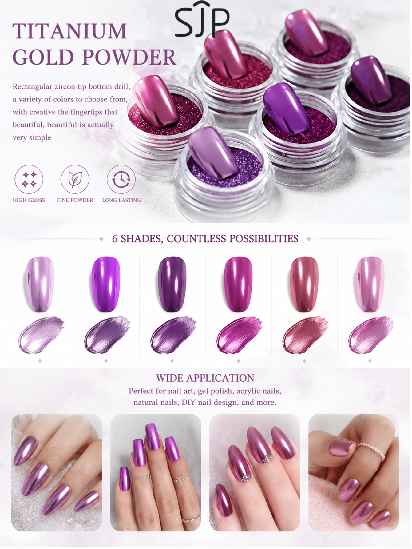 6-piece Electric Purple Series - Resin Glitter Pack reseña y precio
