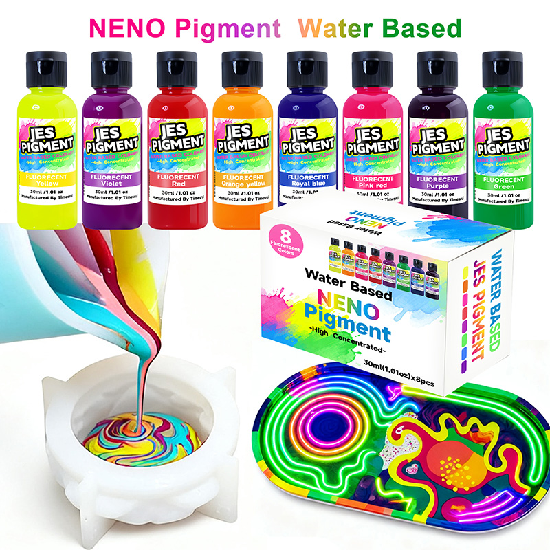 8colors/set fluorescent pigmen - Resin Pigment Set reseña y precio