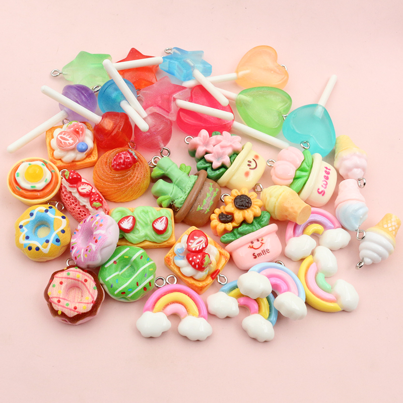 10pcs Mixed Colors Resin Cute  - Flower Preservation Resin reseña y precio