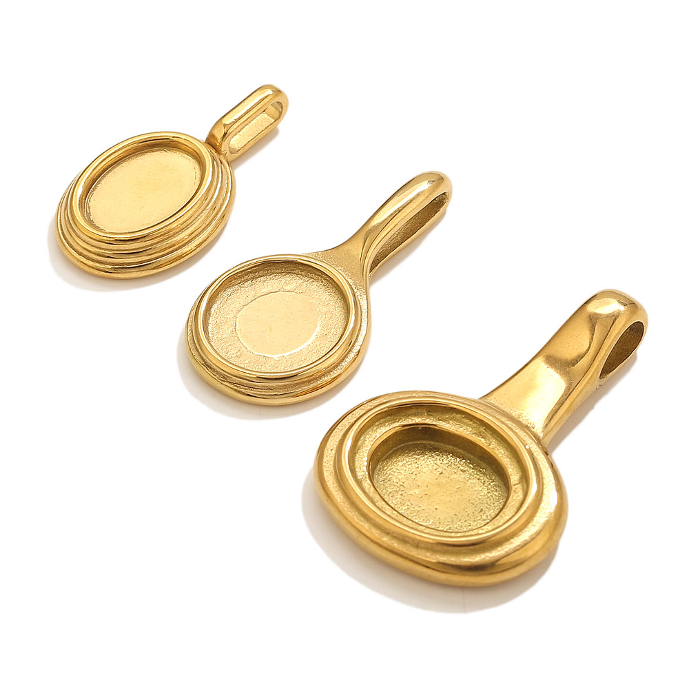 5pcs Stainless Steel Round Ova - Resin Crafts Diy reseña y precio