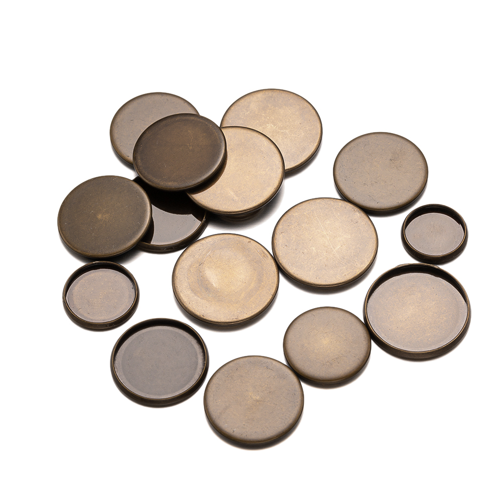 20pcs Antique Bronze Flat Roun - Bezels Set Pendant reseña y precio