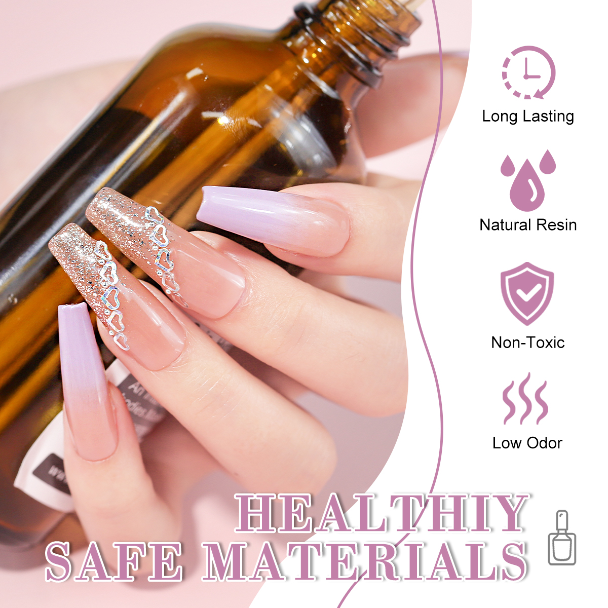 LIMEGIRL 18 PCS Gel Nail Polis - Resin Glitter Pack reseña y precio