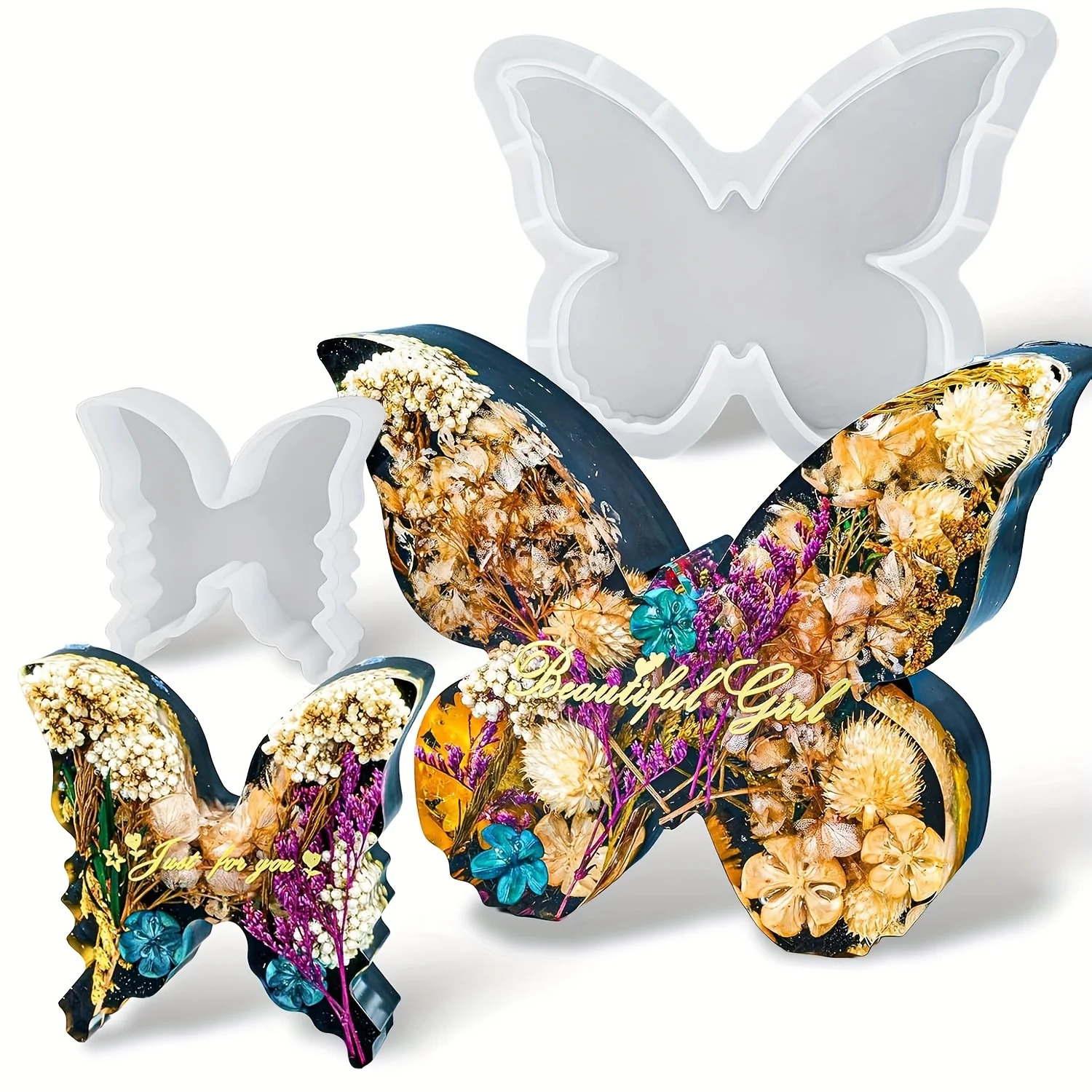 Two sizes of butterfly resin m - Flower Preservation Resin reseña y precio