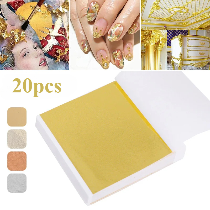 20 Pcs Gold Leaf Sheets: Versa - Gold Foil Flakes reseña y precio