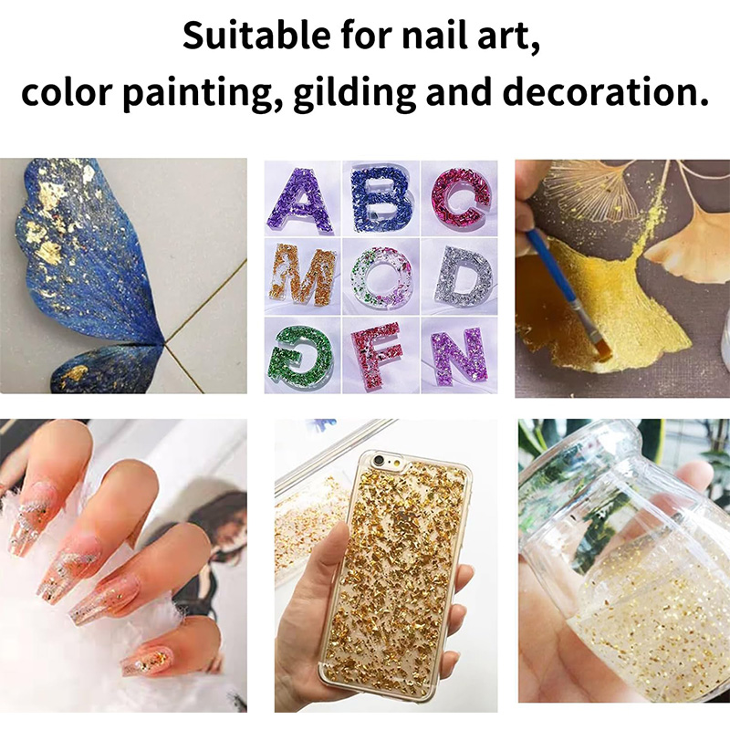 20 Pcs Gold Leaf Sheets: Versa - Gold Foil Flakes reseña y precio