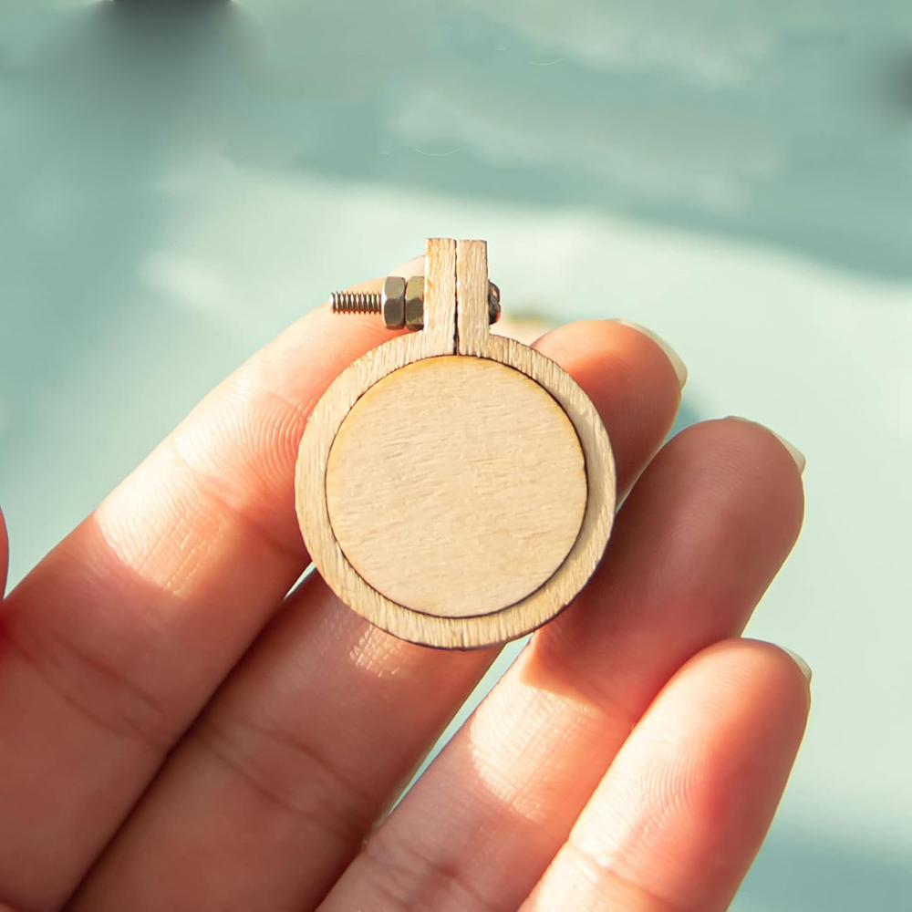 10Pcs/Set Wooden Mini Embroide - Wood Ring Blank reseña y precio
