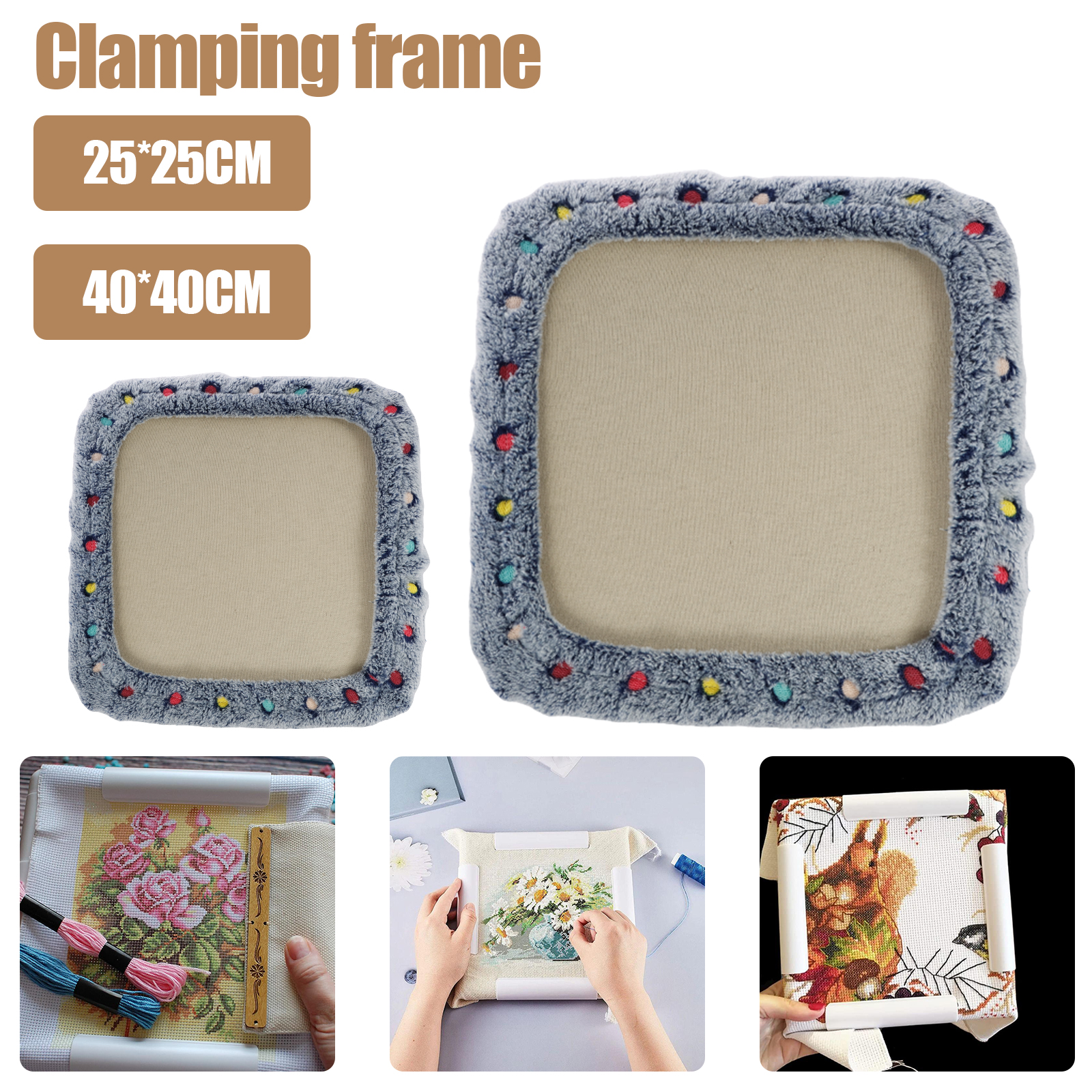 Punch Needle Frame Square Embr - Wood Ring Blank reseña y precio