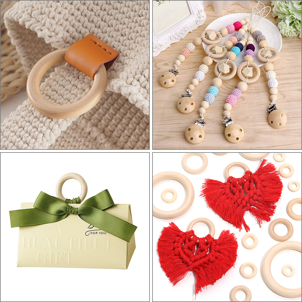 Unfinished Solid Wooden Rings  - Wood Ring Blank reseña y precio