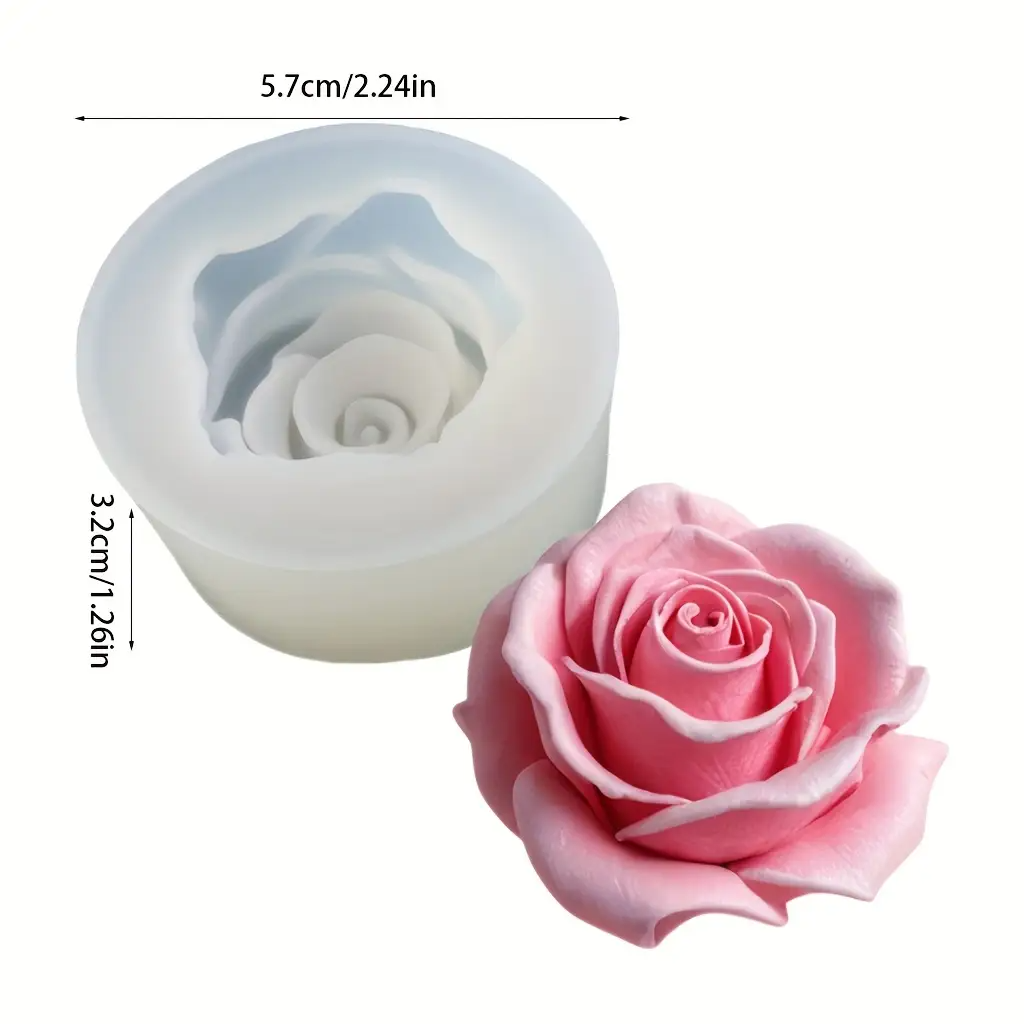 1 Rose Silicone Candle Mold -  - Flower Preservation Resin reseña y precio