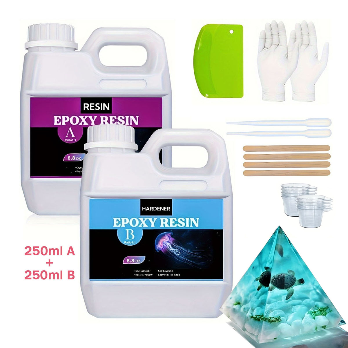 125ml/250ml Crystal Clear Cast - Resin Jewelry Kit reseña y precio