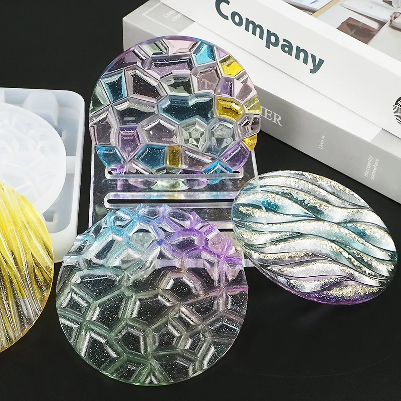 DIY Crystal Epoxy Mold Wave Di - Coaster Mold Round reseña y precio